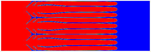 Image showing imposed temperature gradient