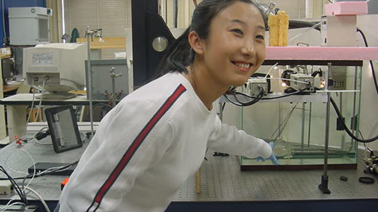 A person working in a lab